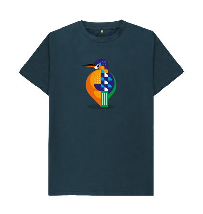Denim Blue Printed T-shirt Front