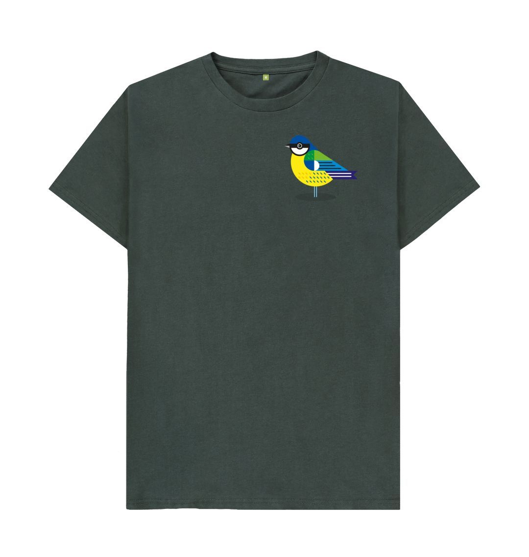 Dark Grey Blue Tit Men's T-shirt