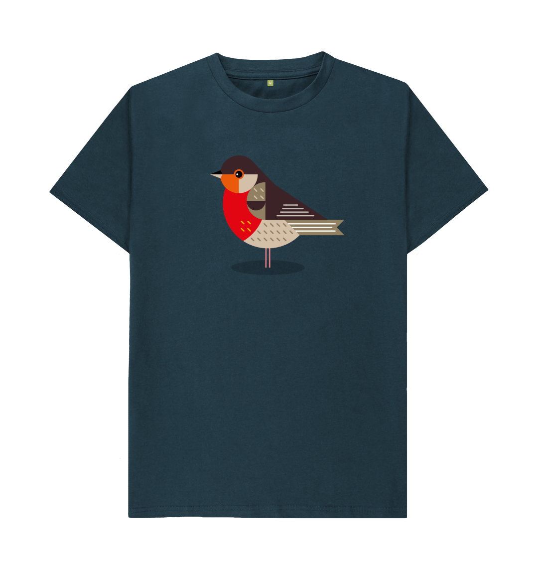 Denim Blue Printed T-shirt Front