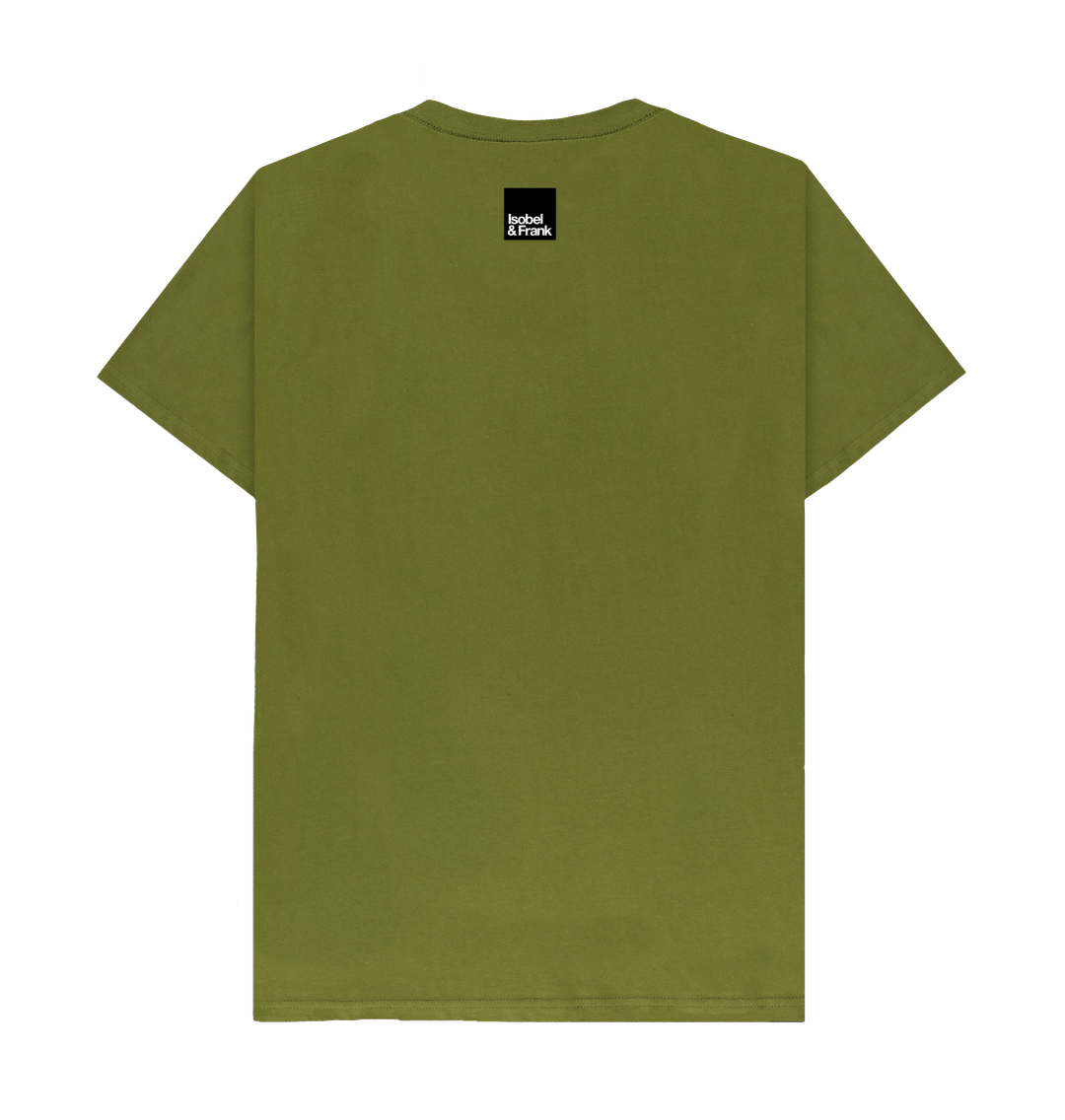 Moss Green Printed T-shirt Back