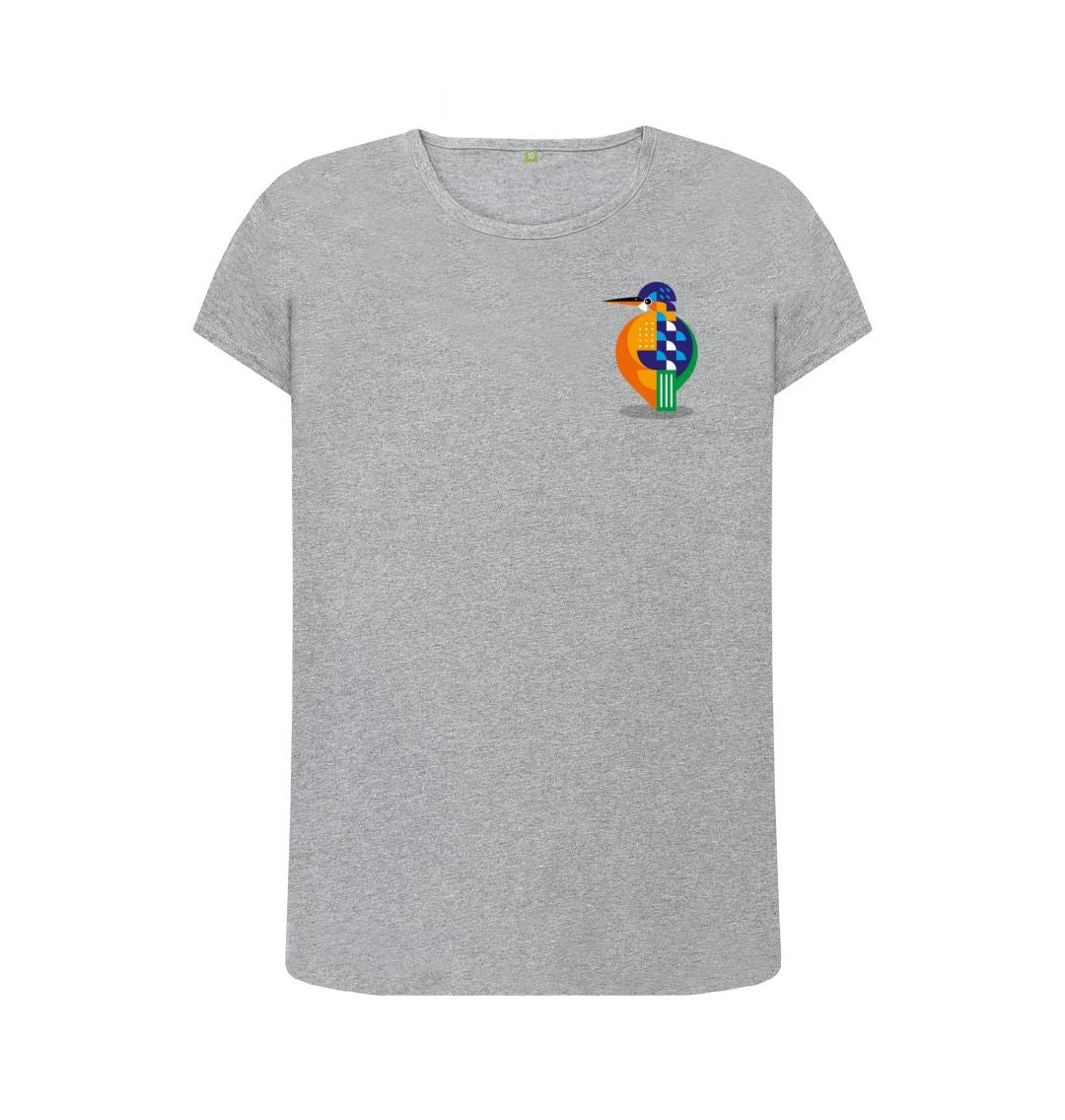 Athletic Grey Kingfisher Women's Crew Neck T-shirt