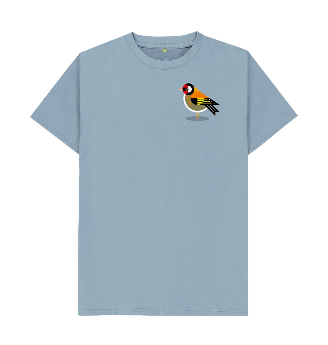 Stone Blue Goldfinch Men's T-shirt