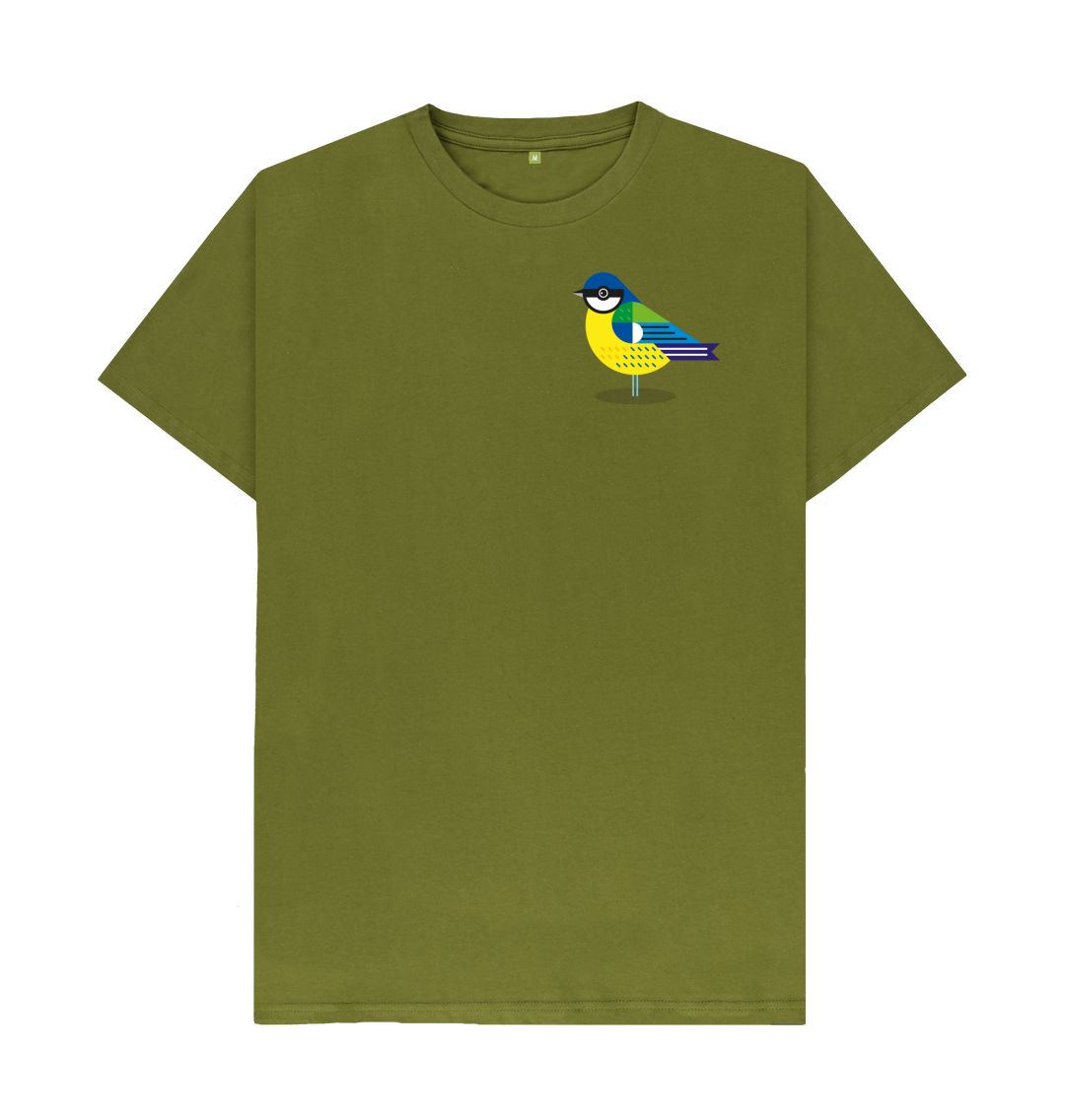 Moss Green Blue Tit Men's T-shirt