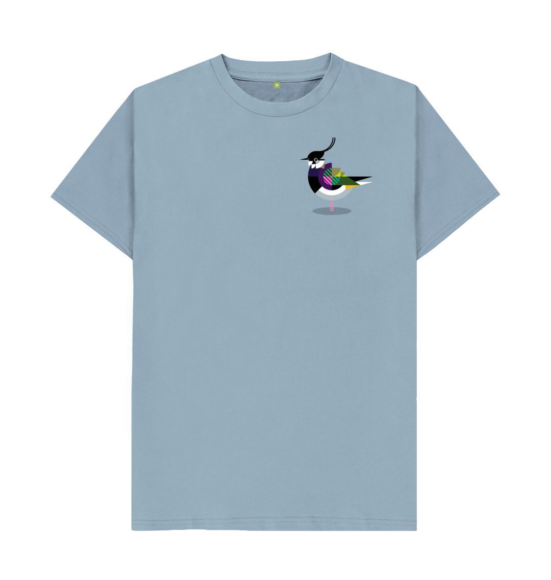 Stone Blue Lapwing Mens Organic Cotton T-shirt