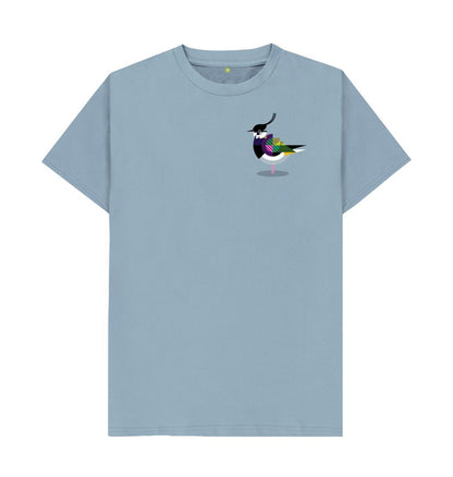 Stone Blue Lapwing Mens Organic Cotton T-shirt