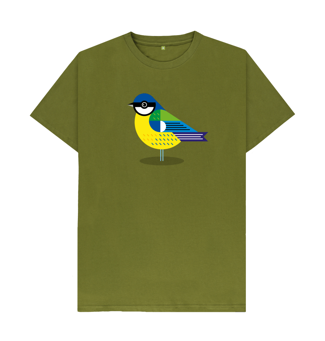 Moss Green Printed T-shirt Front