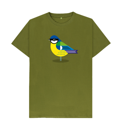 Moss Green Printed T-shirt Front