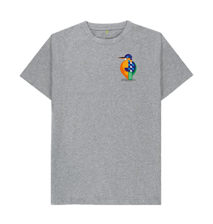 Athletic Grey Kingfisher Men's T-shirt