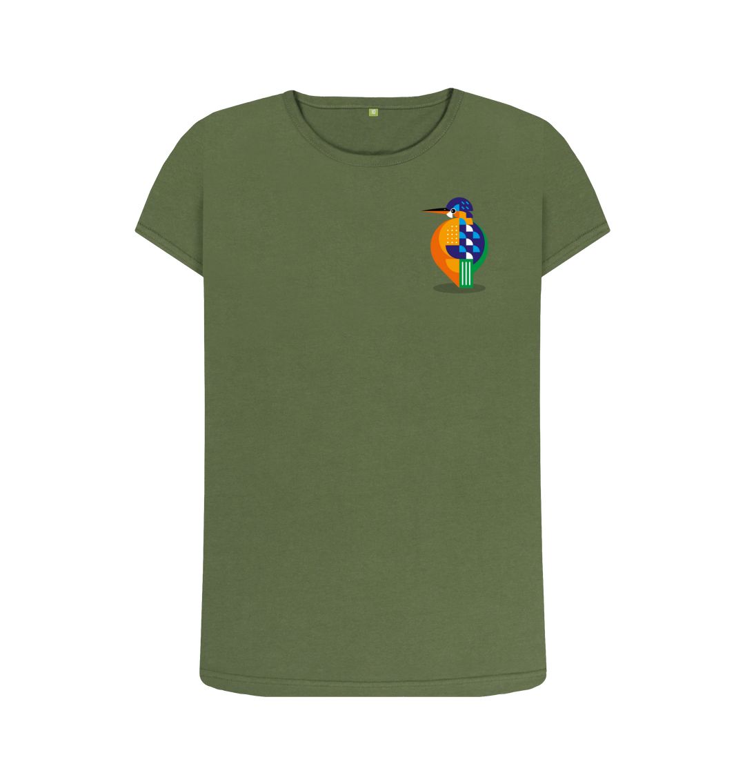 Khaki Kingfisher Women's Crew Neck T-shirt
