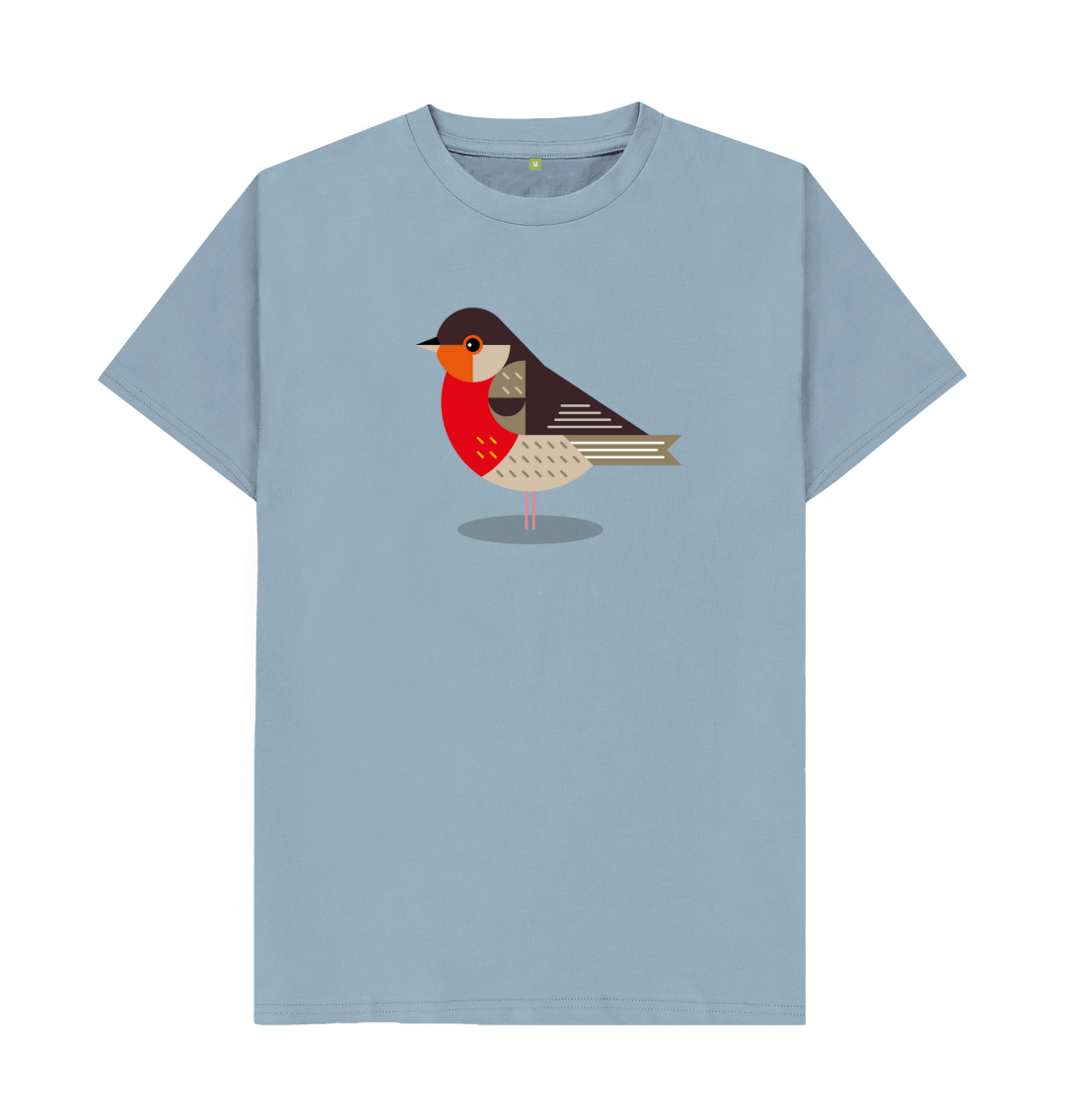 Stone Blue Printed T-shirt Front
