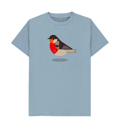 Stone Blue Printed T-shirt Front