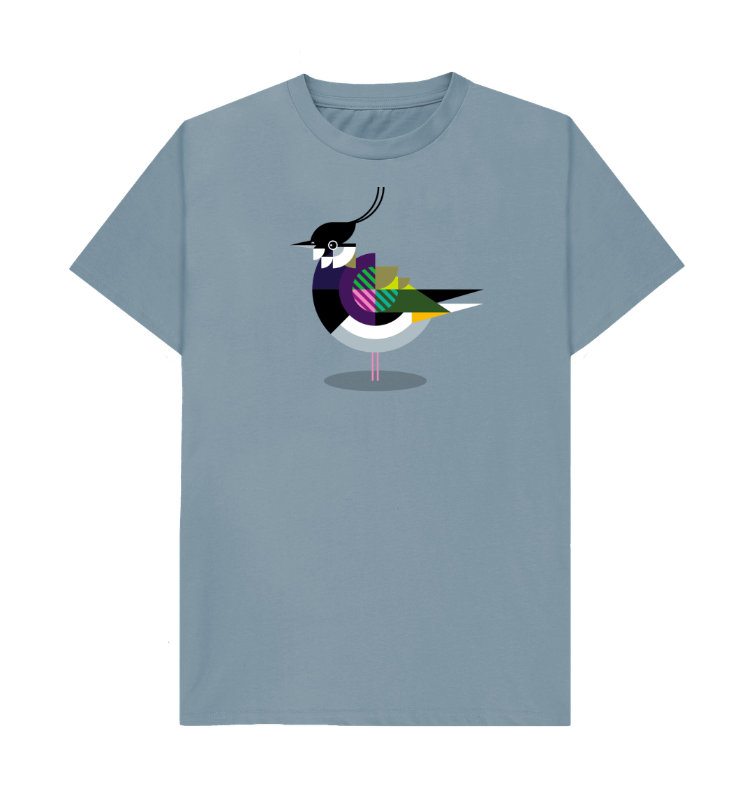 Stone Blue Printed T-shirt Front