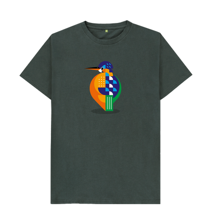Dark Grey Printed T-shirt Front